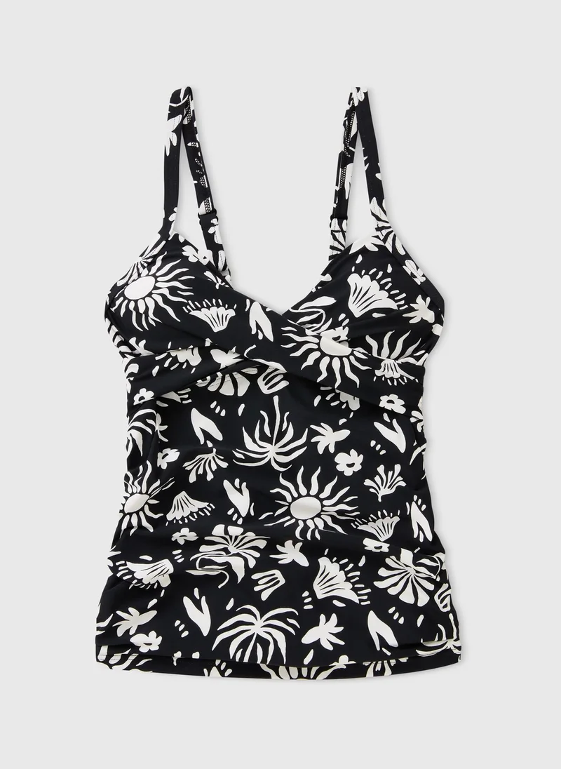 Matalan Black Celestial Shapewear Tankini Top